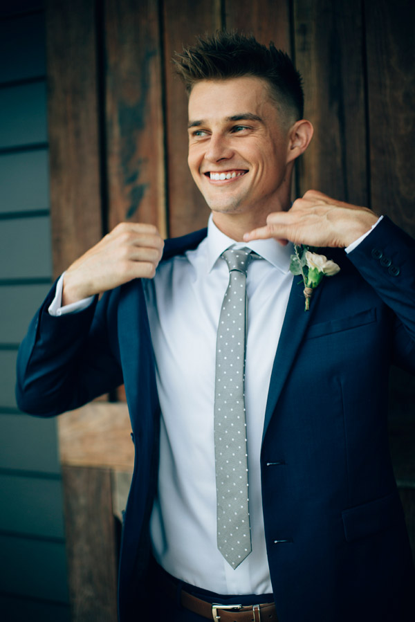 Navy grooms suit