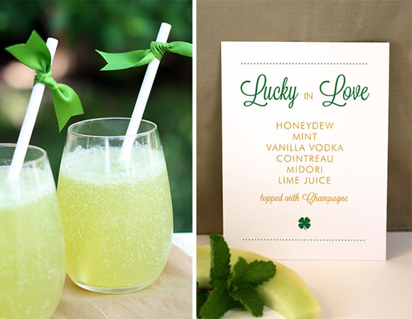 Lucky in love personalised drink for your big day