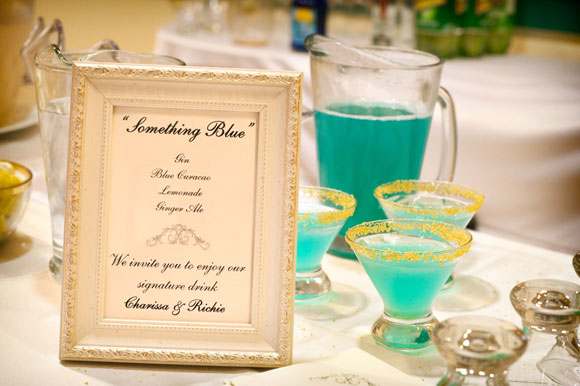 Add something blue to your wedding reception