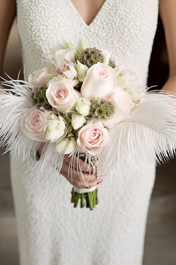 Great Gatsby Inspired Wedding Flowers