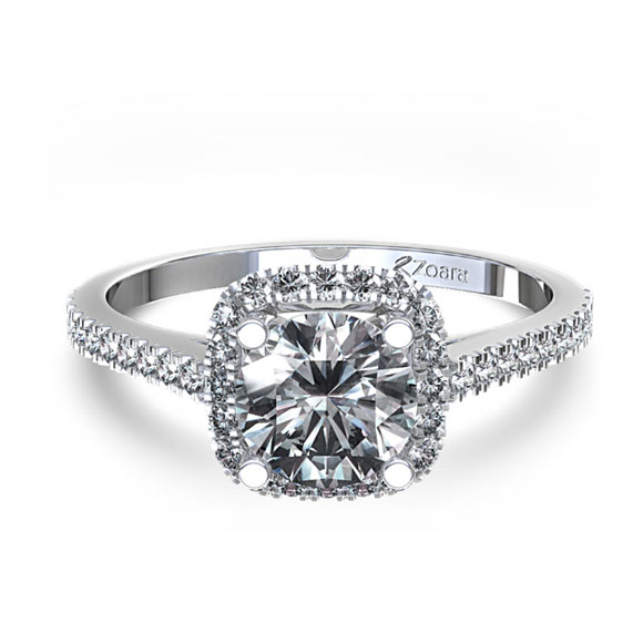 Stunning cushion cut diamond ring