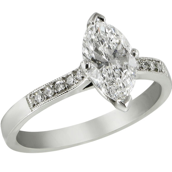 They say diamonds are a girls best friend, you will be if you propose with this Marquee cut ring