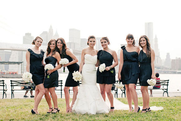 Black mismatched bridesmaids dresses you can wear again