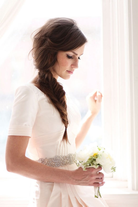 Fishtail plait on your wedding day