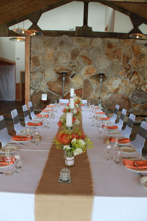 Orange Wedding Table Settings