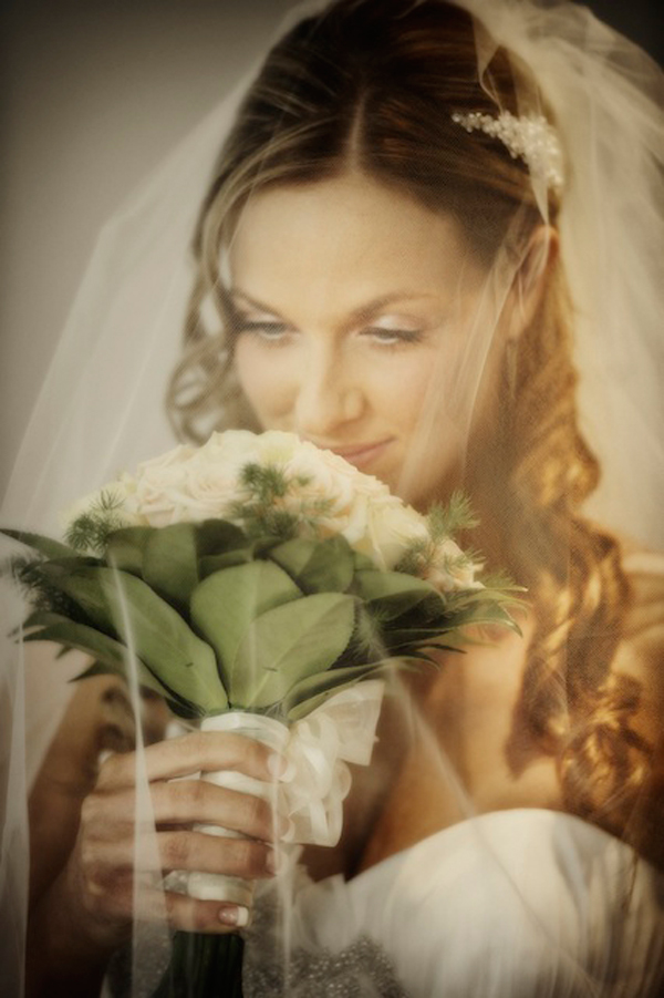 Bride and wedding bouquet