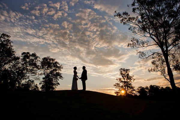 Beautiful sunset portrait