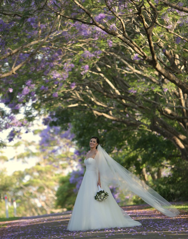 Purple inspired wedding and bride