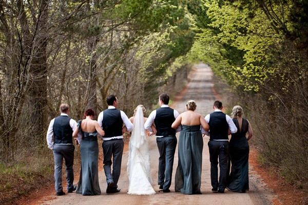 Bridal Party Country Road Photography
