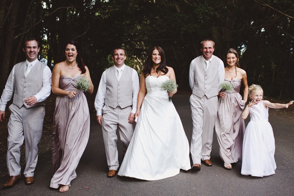 Bridal Party celebrating in Byron Bay