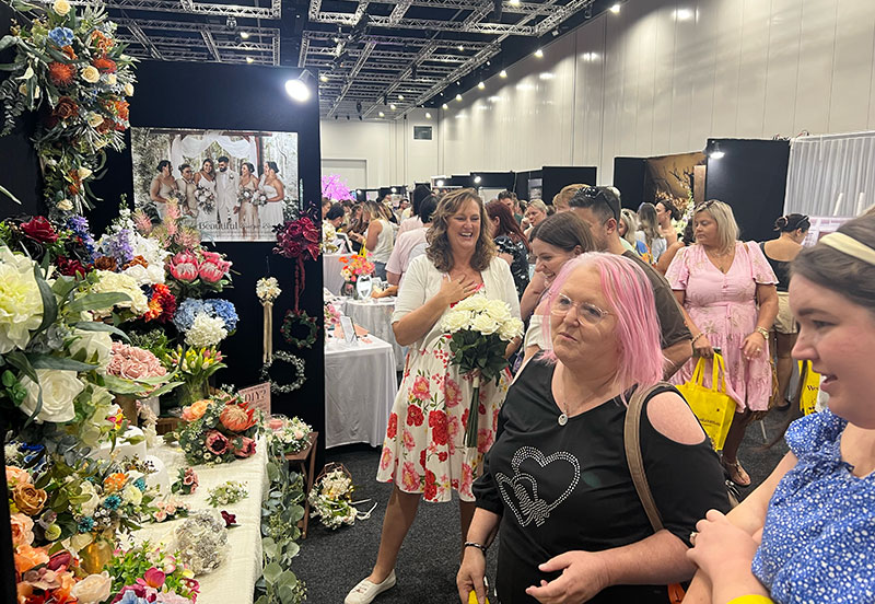Meeting wedding professionals face-to-face and seeing their products in person at the expo.
