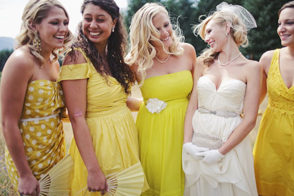Same same but different bridesmaids dresses