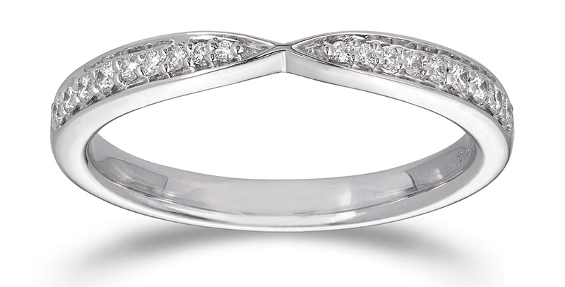 Beautiful white diamond wedding ring from Argyle Jewellers
