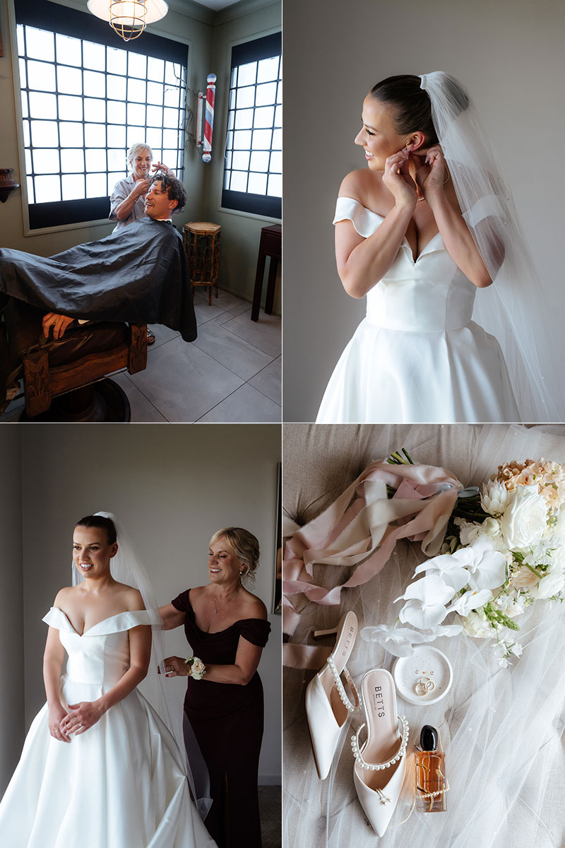 Chelsea & Christian getting ready for their big day.