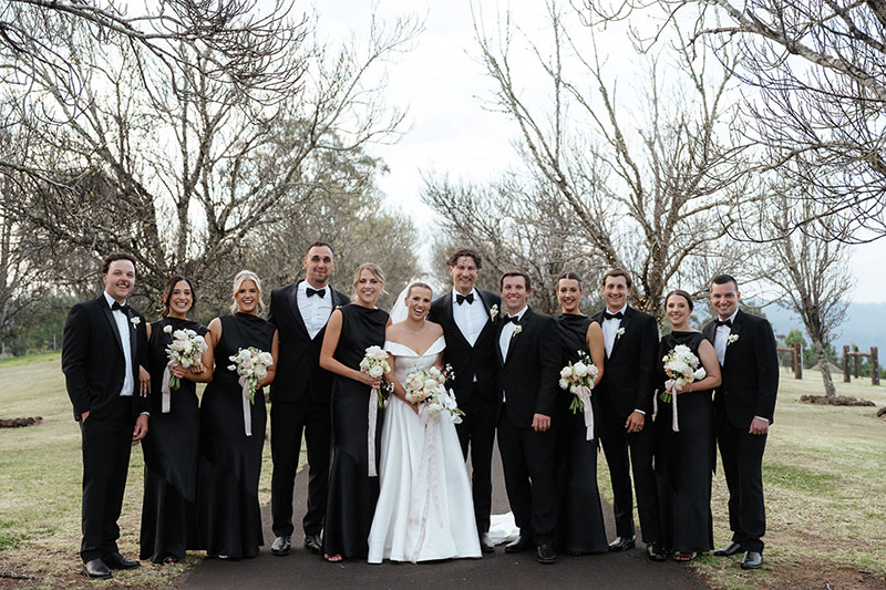 Chelsea and Christian's wedding party.