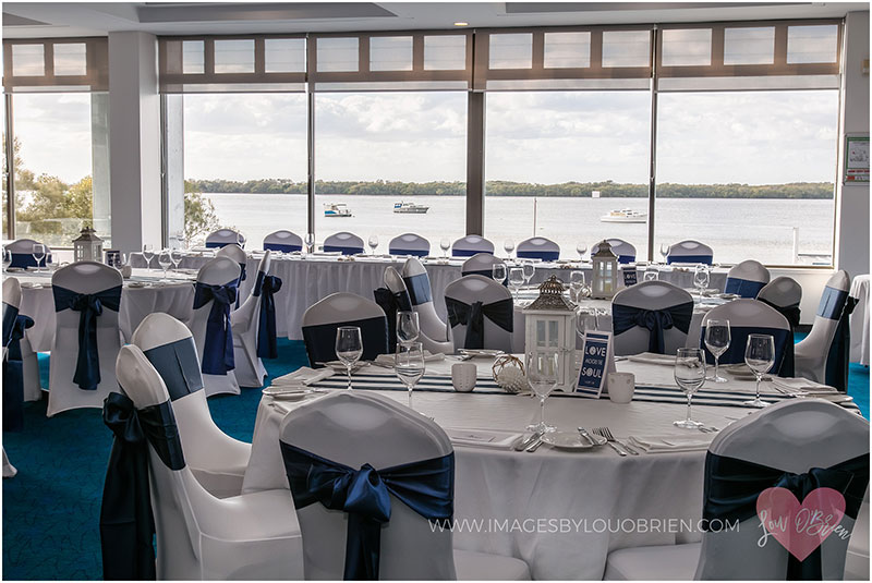 Wedding reception at Caloundra Power Boat Club.