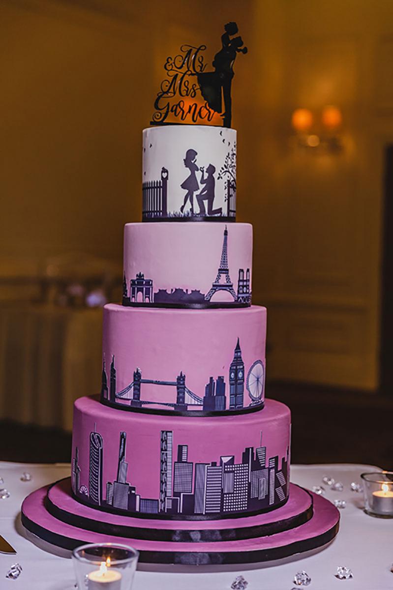 4 tiered Storyboard wedding cake.