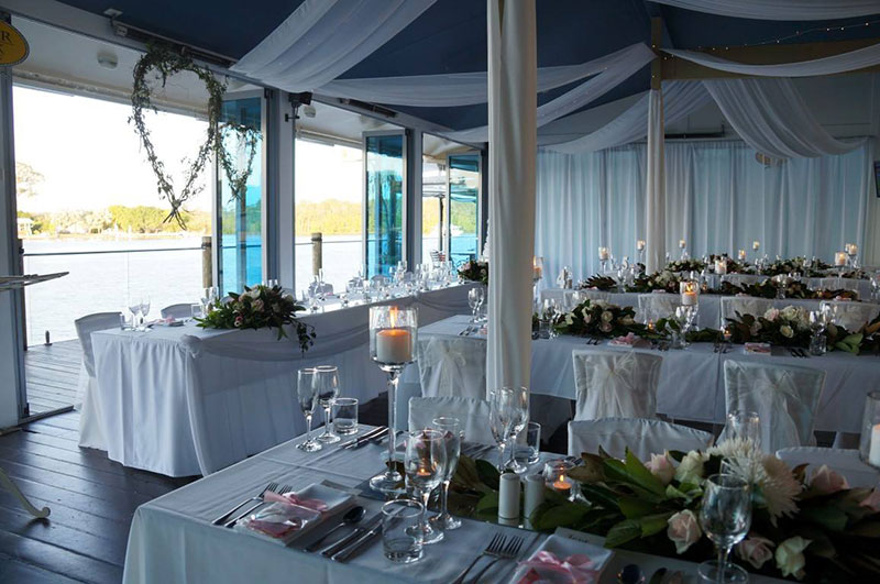 Another reception area set up at River Deck Restaurant.