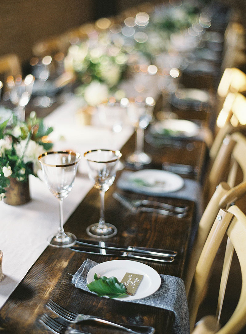 Table setting for a wedding at The Westin Brisbane.