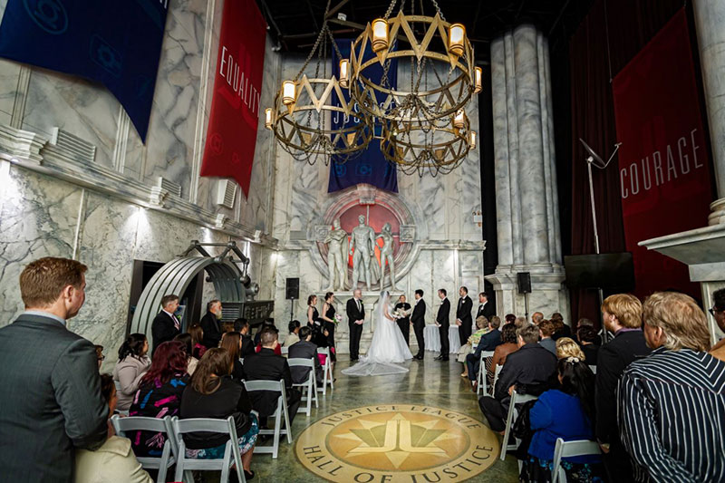 Wedding ceremony at Village Roadshow Theme Parks.