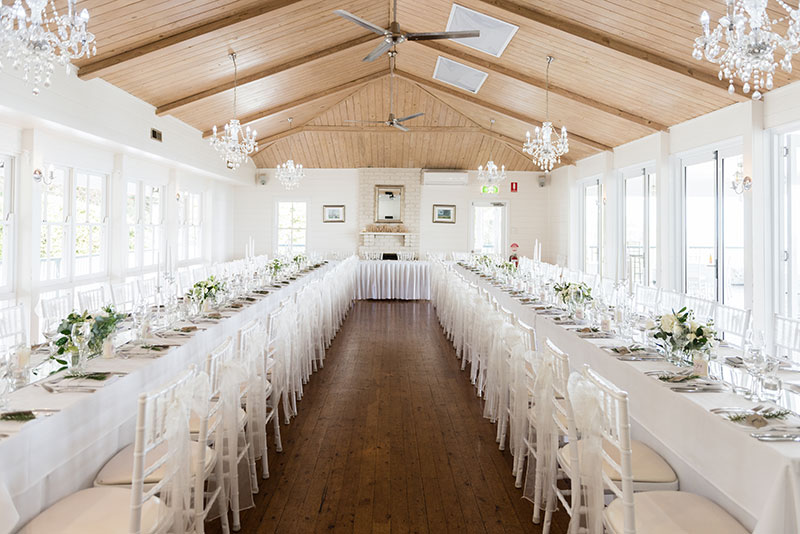 Reception set up at Weddings at Tiffanys.