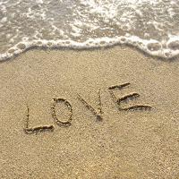 Love written on the sand