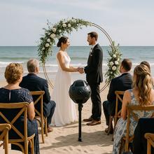 Beach wedding recorded by 360 VR Memories.