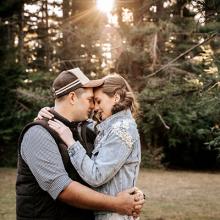 Photo taken by A Shot Above the Rest Photography of a couple holding eachother in a beautiful outdoor location.