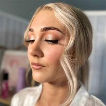 Bride with hair and makeup by Beauty For All.