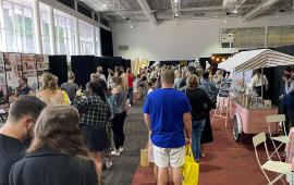 Attendees exploring the expo