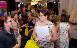 Attendees visiting Your Local Wedding Guide Brisbane Expo
