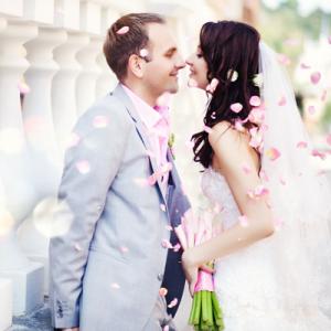 Young couple wedding shot