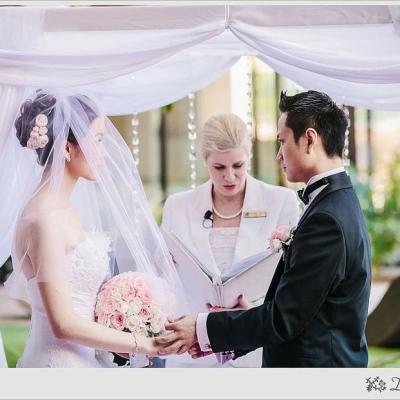 Martin saying I do to Angela at altar