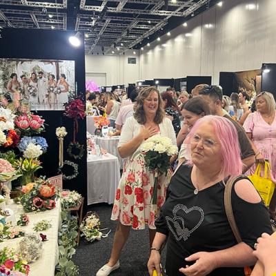Meeting wedding professionals face-to-face and seeing their products in person at the expo.