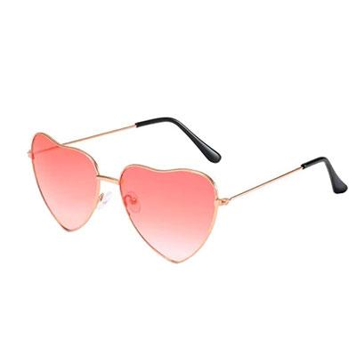 Rose coloured heart sunglasses from Hitch House.