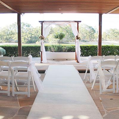 Ceremony setup at Waterside Events.