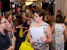 Attendees visiting Your Local Wedding Guide Brisbane Expo