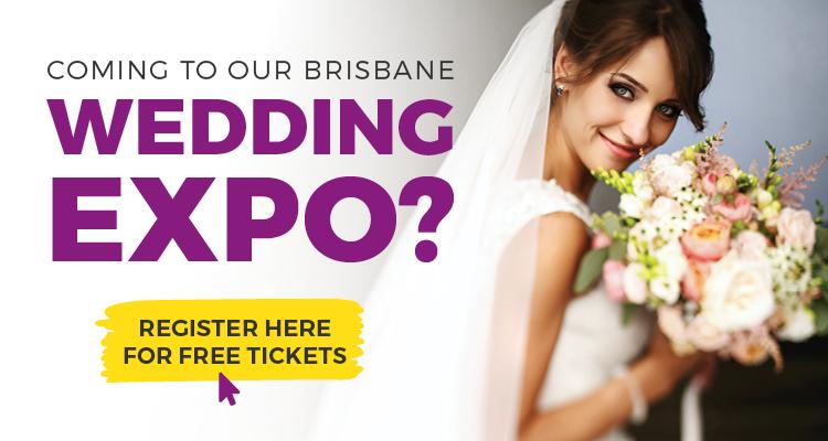 Banner with a button for Free tickets to the Brisbane Wedding Expo.