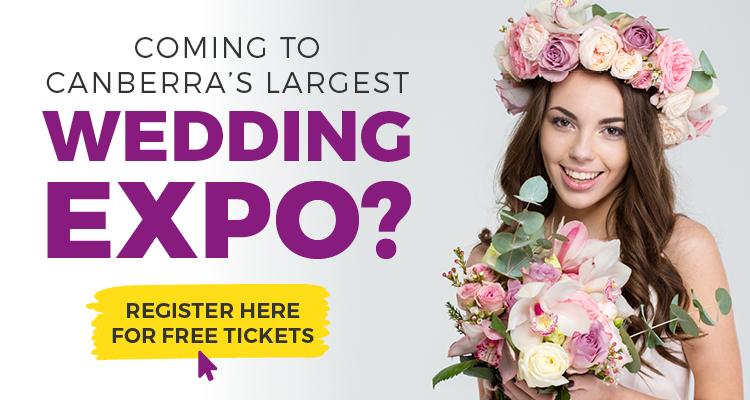 Banner with a button for Free tickets to the Canberra Wedding Expo.